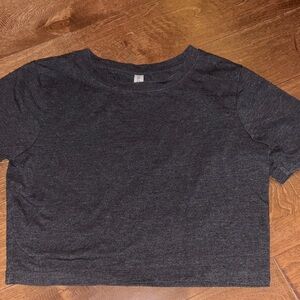 Charcoal Gray Women's Crop Top